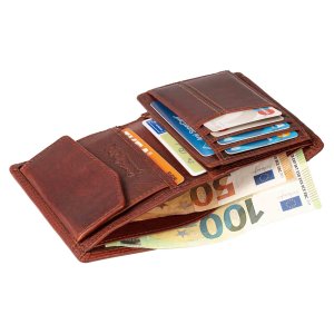 MATADOR Leder Herren Geldbörse Geldbeutel Brieftasche RFID Braun